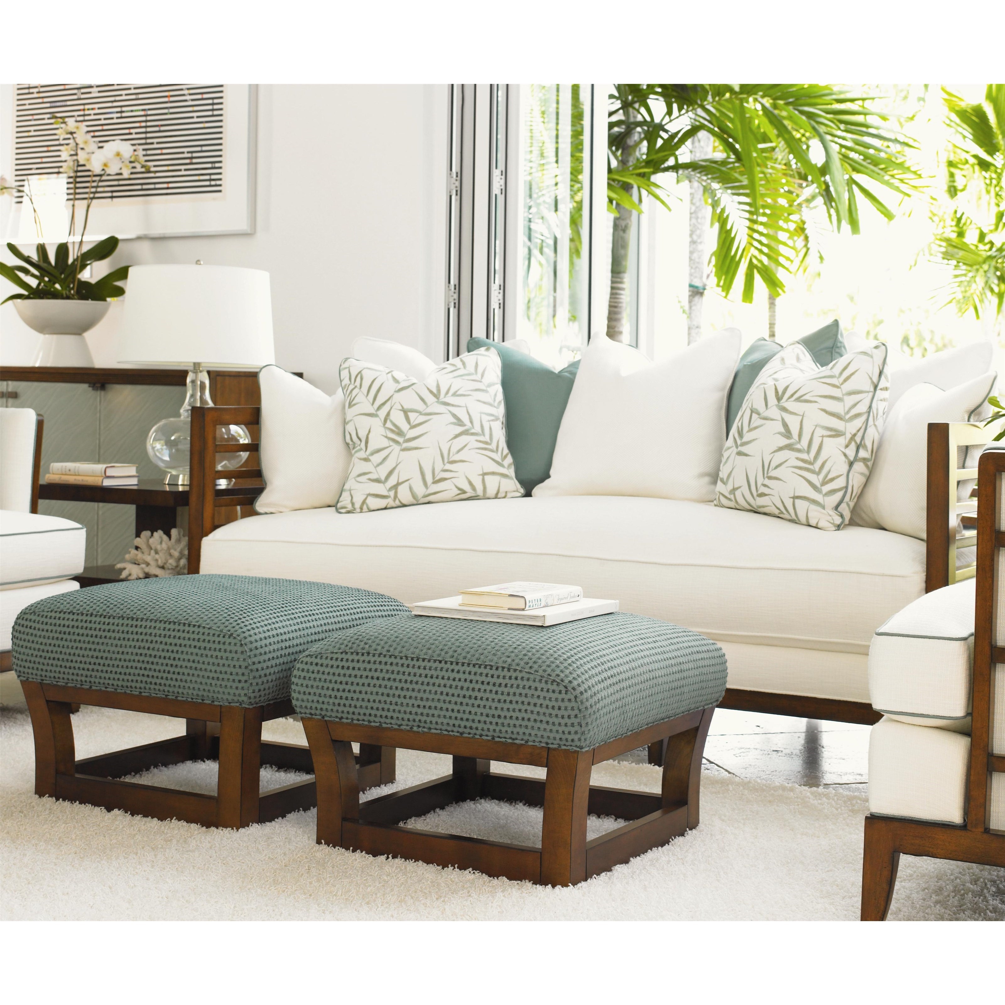Tommy Bahama Home Ocean Club Exposed Wood St. Lucia Sofa Hudson's
